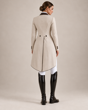 Ladies Isabell Dressage Tailcoat, Soft Stone and Expresso
