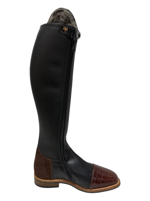 König Black wool lined winter Dressage Boot size UK 5