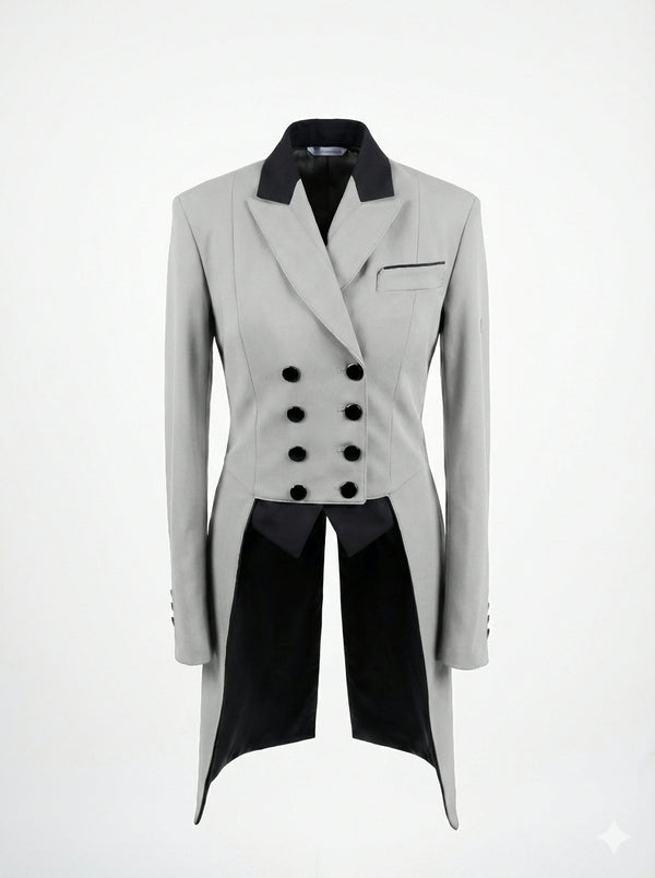 Ladies Isabell Dressage Tailcoat, Silver Grey & Black