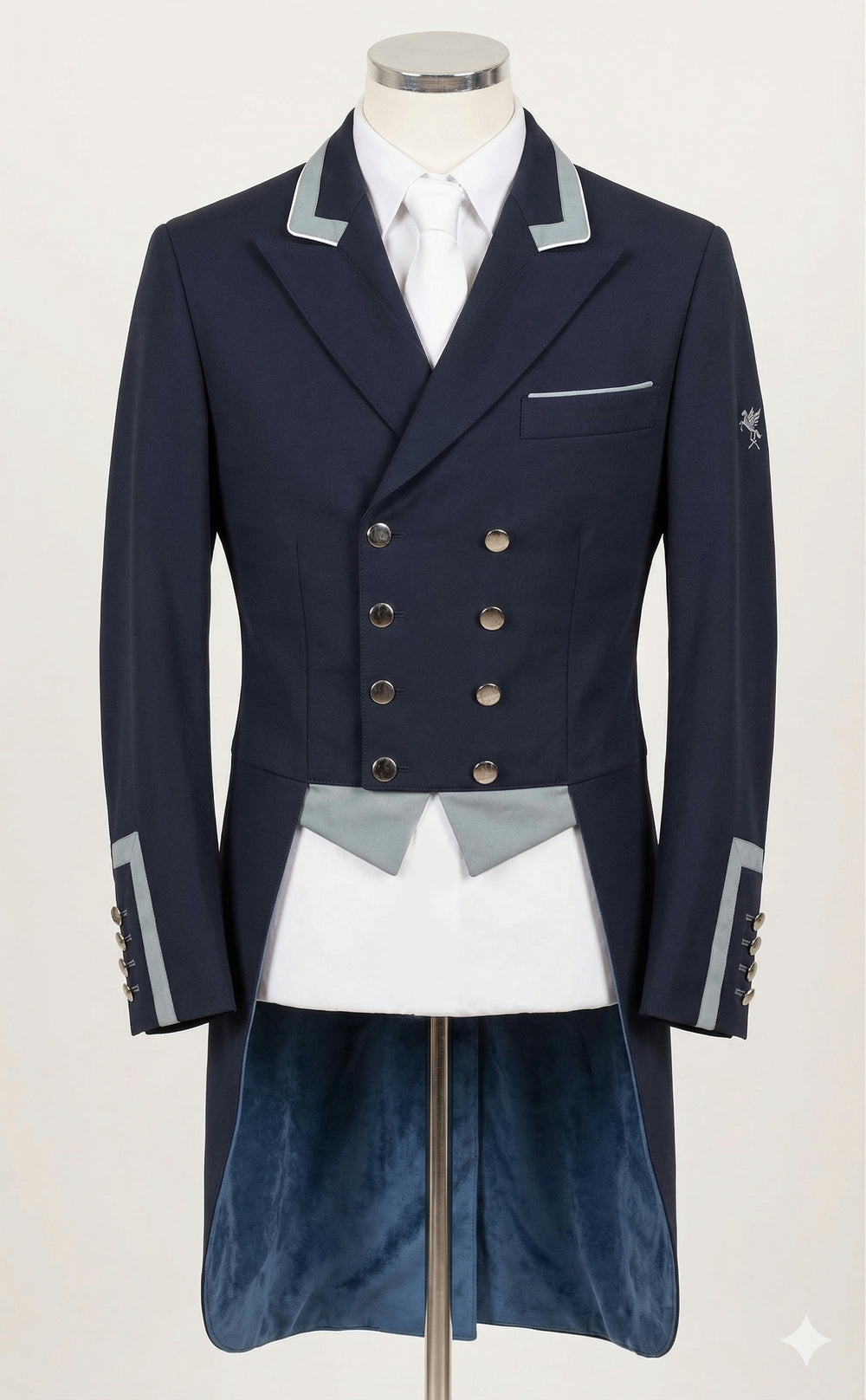 Men's Carl Dressage Tailcoat, Navy & Steel Grey - RTW