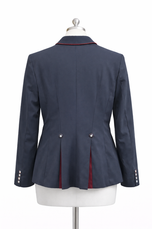 Sale Ladies Charlotte Short Jacket Navy with claret contrast UK Size 26 SPL