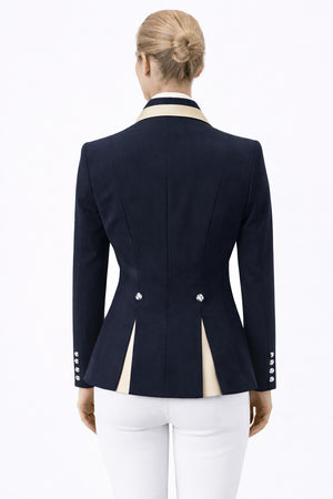 Ladies Charlotte Short Jacket, Navy & Champagne - RTW