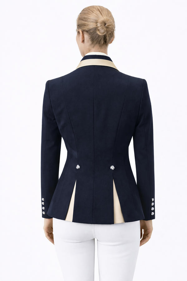Ladies Charlotte Short Jacket, Navy & Champagne - RTW