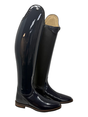 Sale Cavallo Navy Patent Dressage Slim Competition Boot size UK6 & UK 6.5