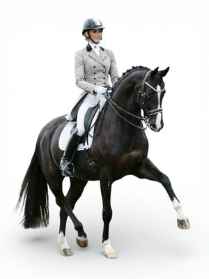 Ladies Isabell Dressage Tailcoat, Silver Grey & Black