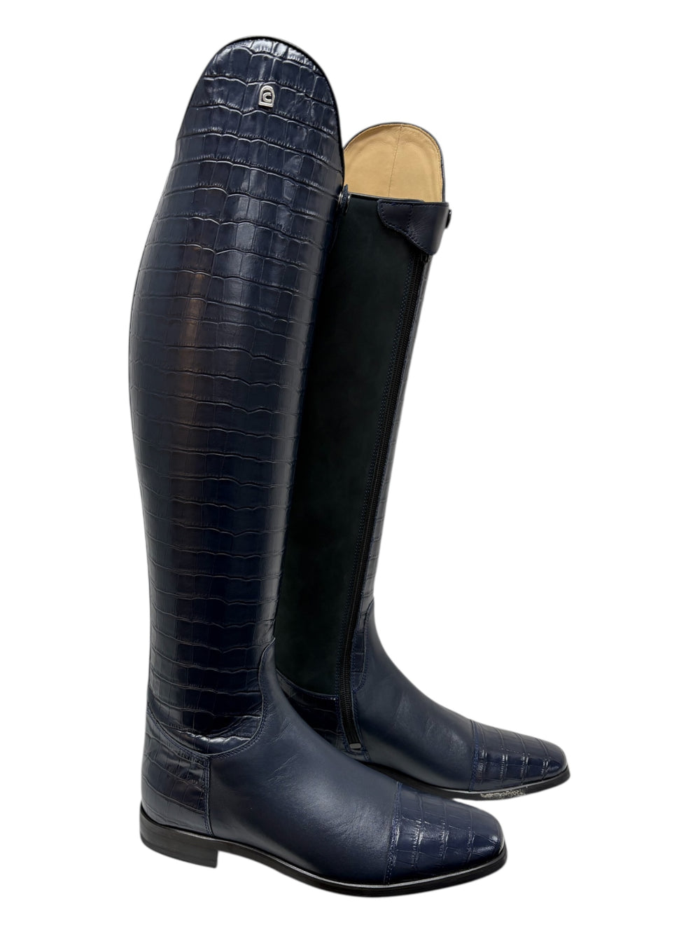 Cavallo Navy Croc Dressage Boot size UK6