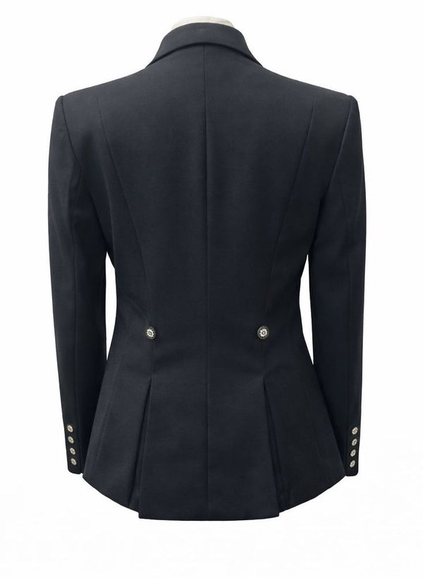 SALE Ladies Short Jacket, Charlotte, Black with clear crystals UK size 11 L