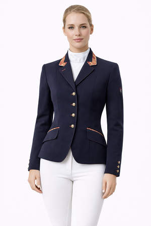 Ladies Charlotte Short Jacket, Black & Red Gold Paisley - RTW