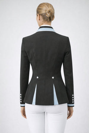 SALE Ladies Charlotte Short Jacket, Black & Slate size UK8