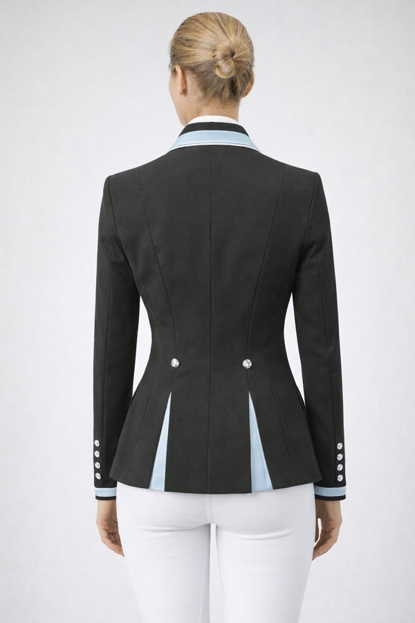 SALE Ladies Charlotte Short Jacket, Black & Slate size UK8