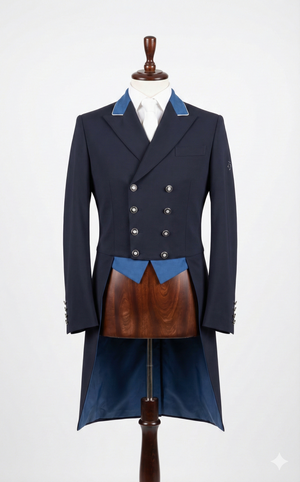 Men's Carl Dressage Tailcoat, Navy & Ocean