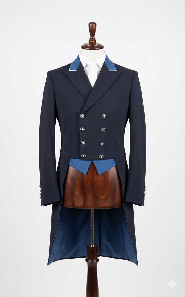 Men's Carl Dressage Tailcoat, Navy & Ocean
