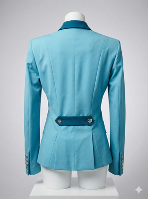 Ladies Charlotte Short Jacket - Azure and Teal
