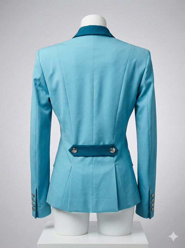 Ladies Charlotte Short Jacket - Azure and Teal