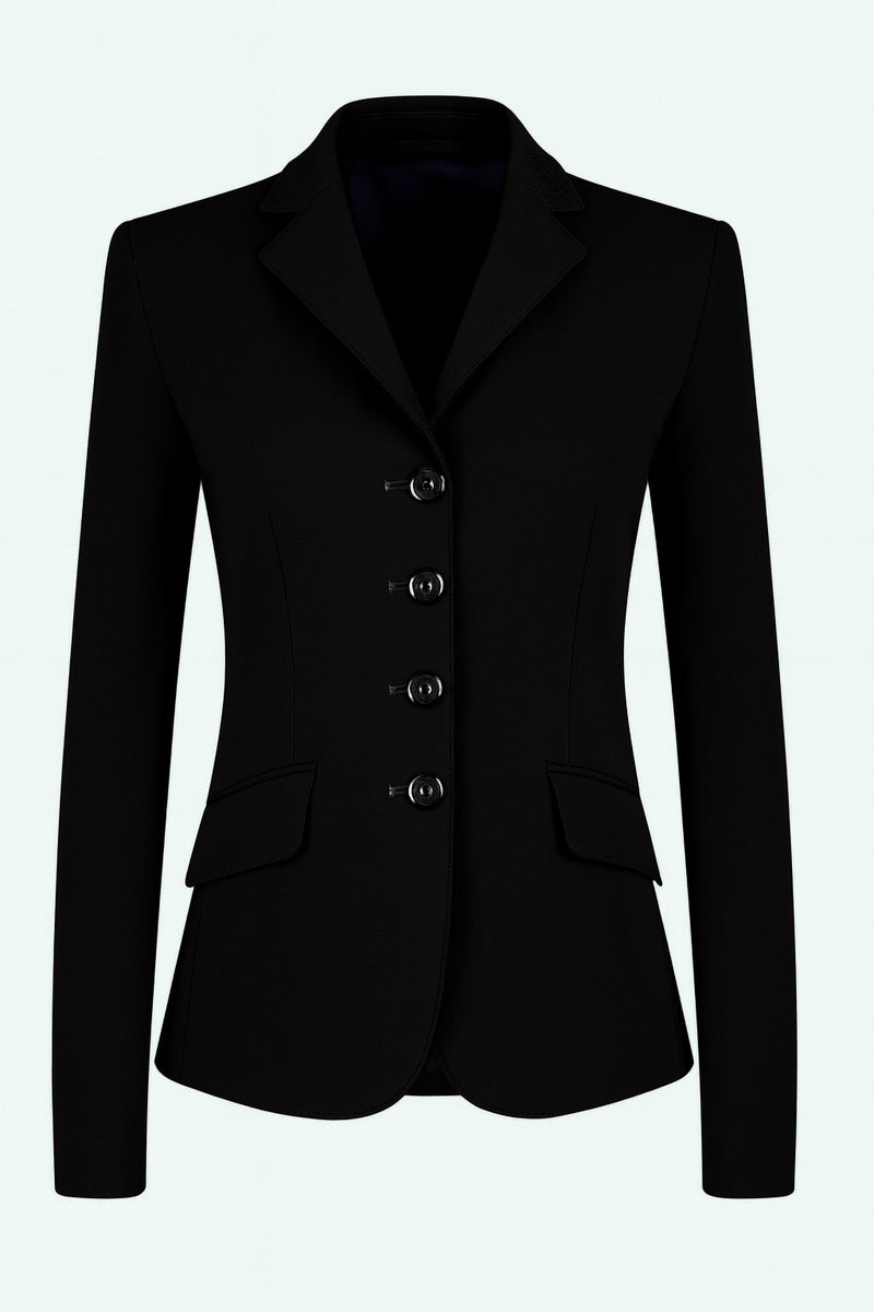 Ladies Charlotte Short Jacket, Black Custom measurements