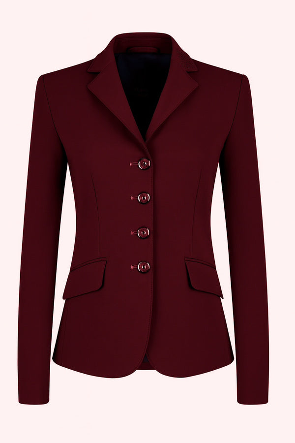 Ladies Charlotte Short Jacket, Claret - Custom measurements