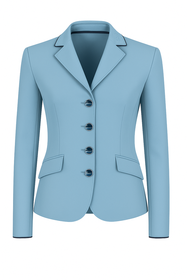 Ladies Charlotte Short Jacket, Baby Blue - Custom Measurements