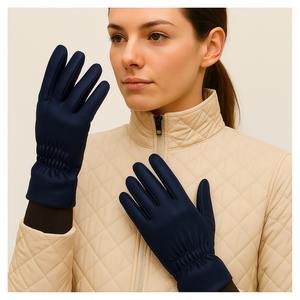 Winter Cashmere lined Navy Gloves