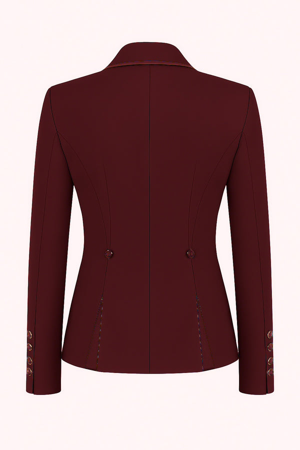 Ladies Charlotte Short Jacket, Claret - Custom measurements