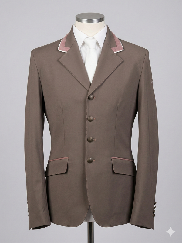 Cameron Short Jacket, Pebble and Coffee