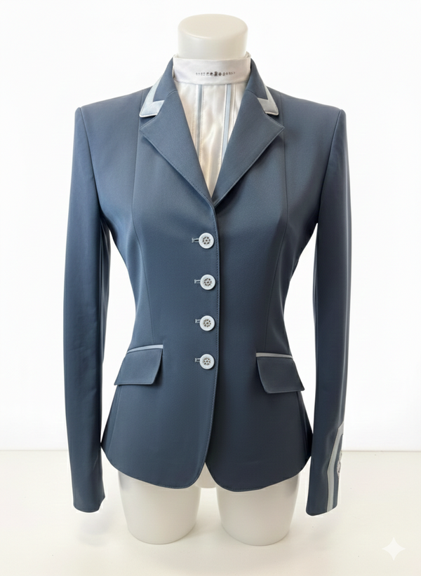 Ladies Charlotte Short Jacket - Denim and Slate