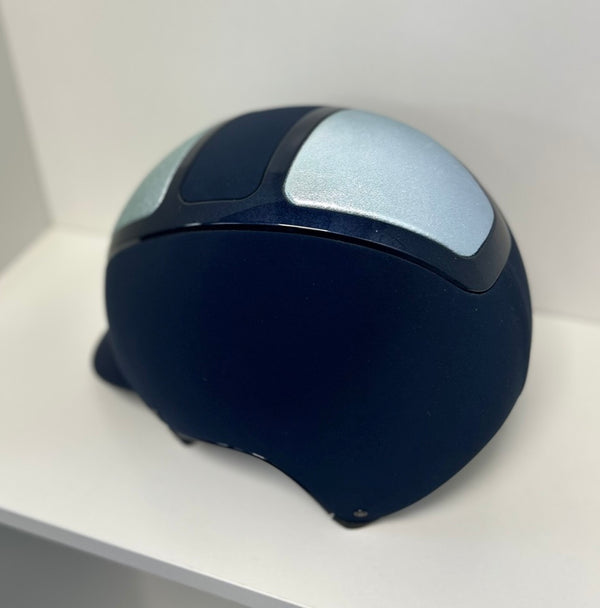 Sale Kask Helmet, navy matt shell with pale blue leather