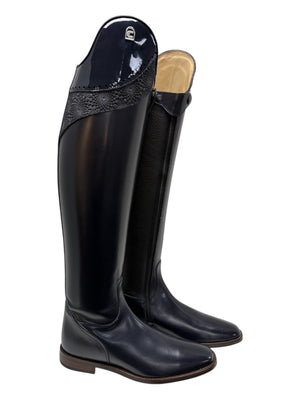 Cavallo Navy semi patent Dressage Boot size UK6