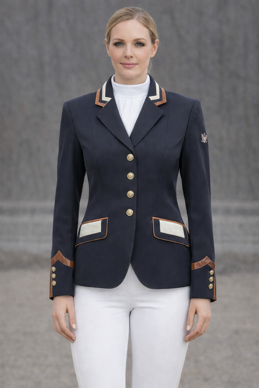 SALE Ladies Short Jacket, Charlotte, Black with copper and cream contrast size UK10 SPL