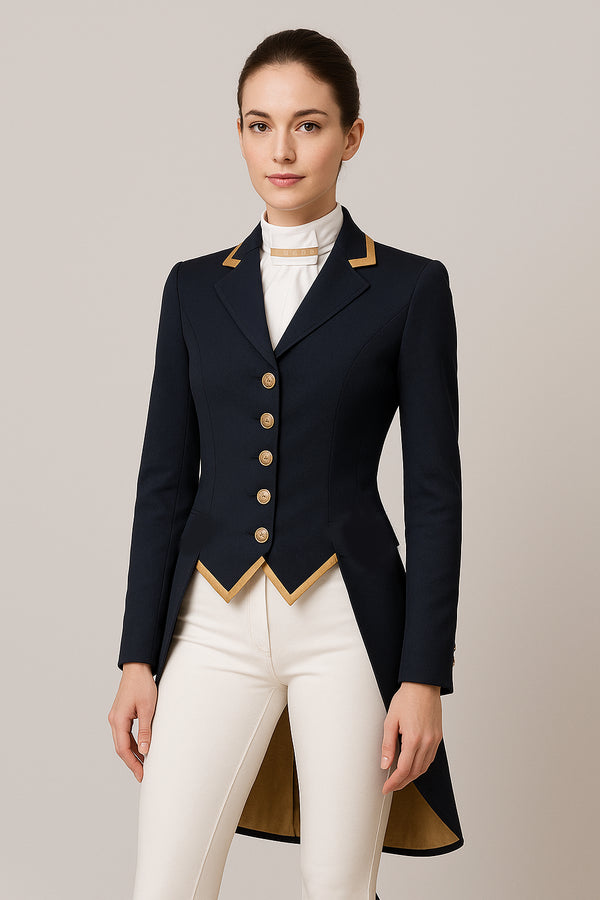 Sophie Single-Breasted Ladies Navy Tailcoat