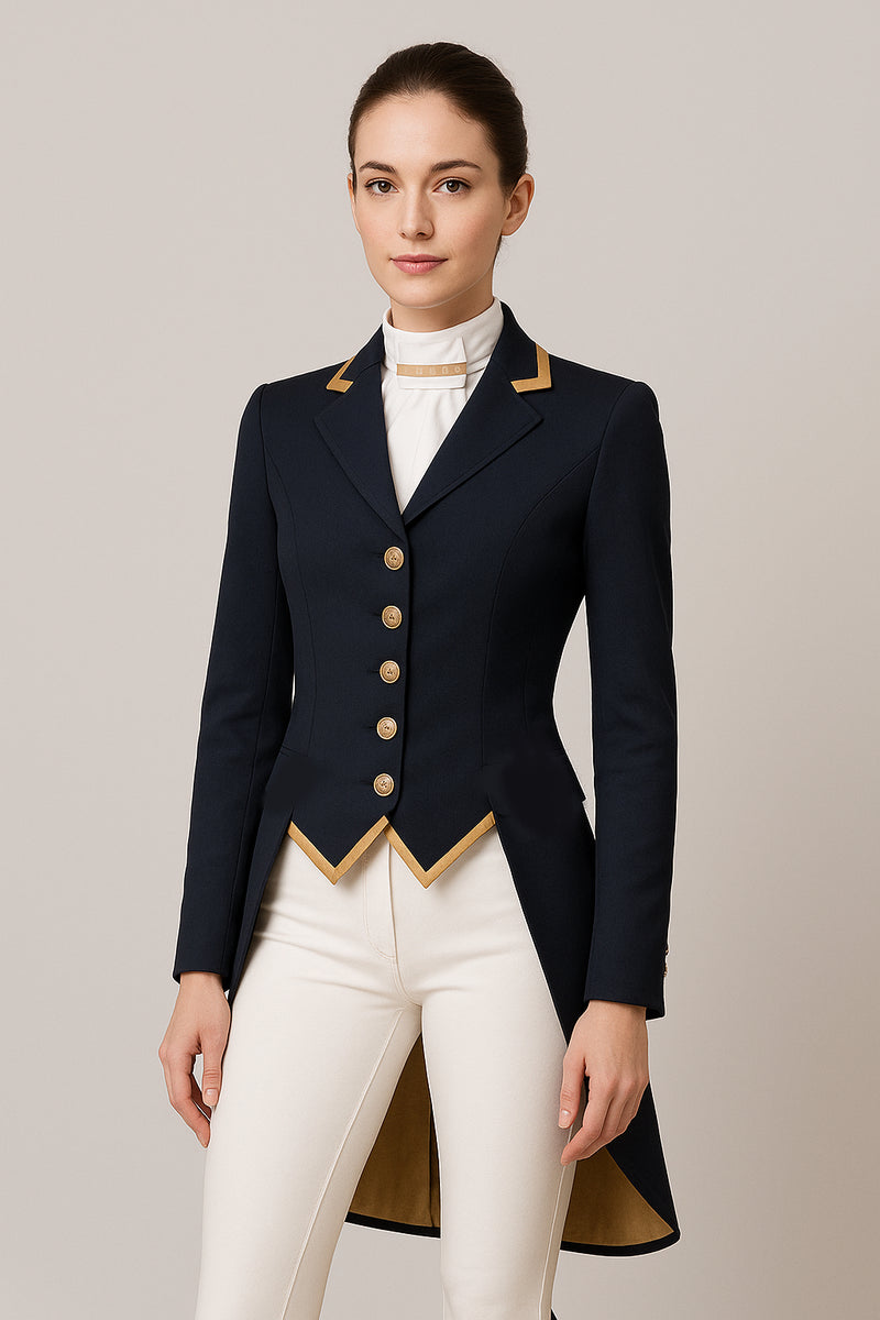 Sophie Single-Breasted Ladies Navy Tailcoat