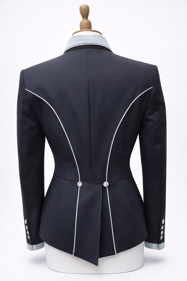 Ladies Catherine Short Tailcoat, Navy & Slate