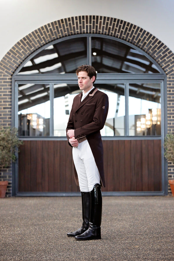 Men's Carl Dressage Tailcoat, Chocolate & Coffee