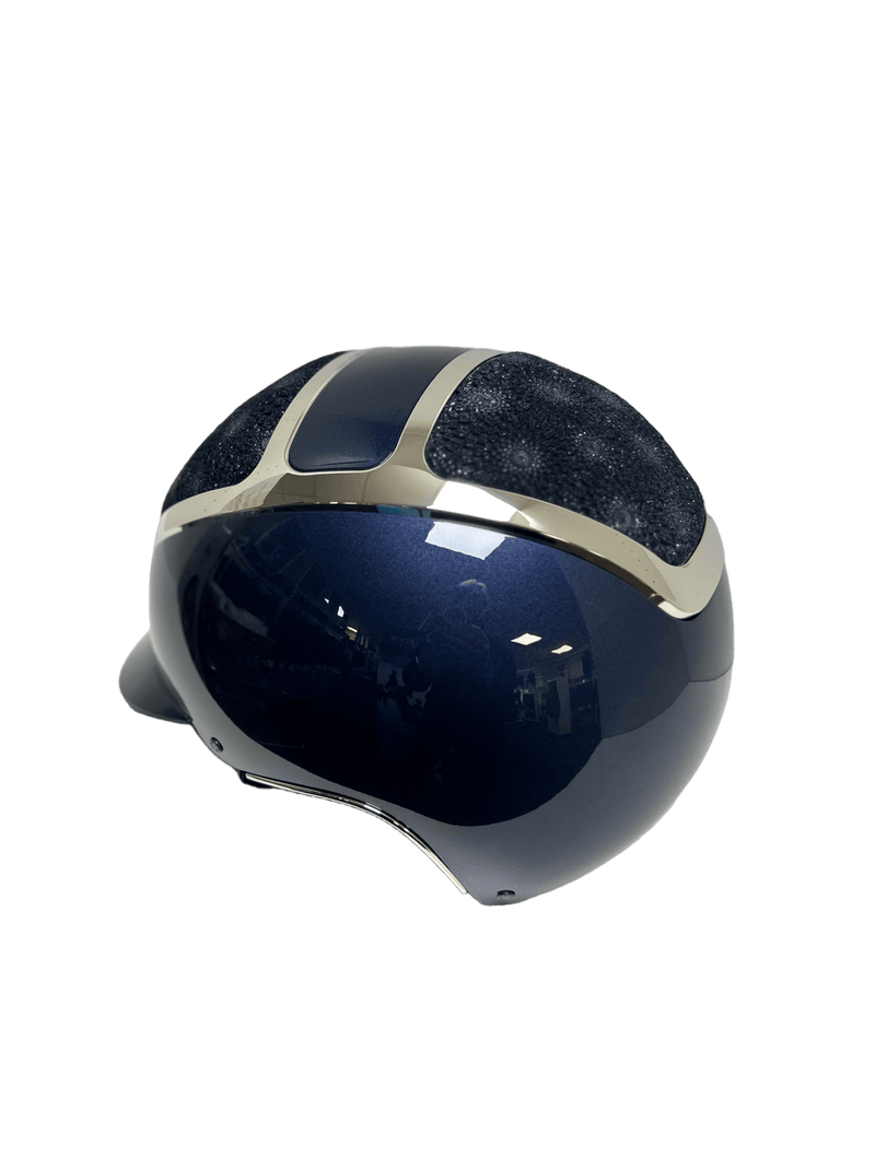 Kask Helmet, Navy Shine Blue Star Flower Leather