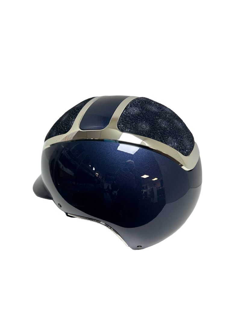 Kask Helmet, Navy Shine Blue Star Flower Leather