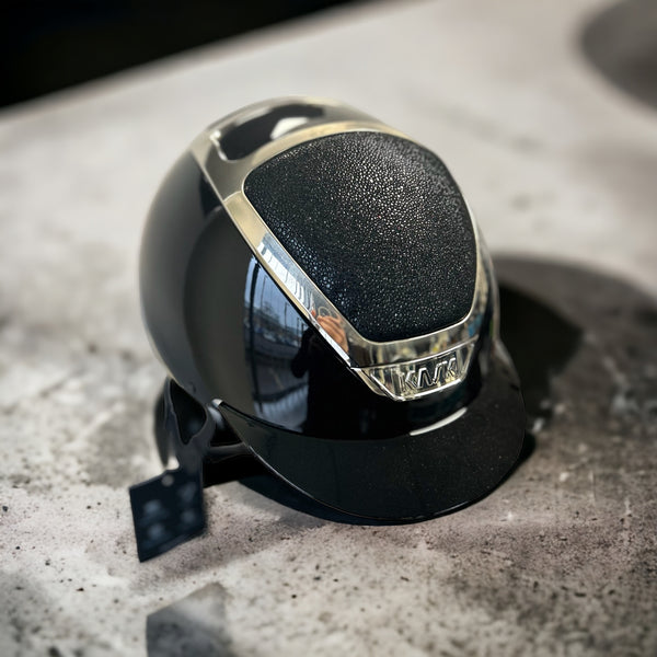 Kask Helmet, Black Shine with stunning sparkly black leather