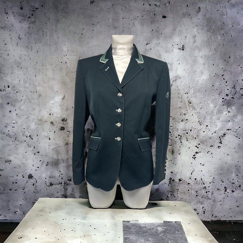 Sale - Ladies Charlotte Short Jacket, Dark Green & Sage UK Size 14