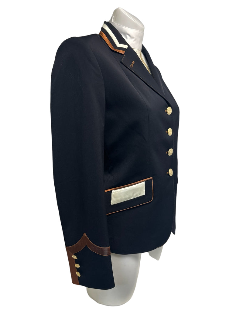 SALE Ladies Charlotte Short Jacket, Navy, copper & Champagne UK size 11