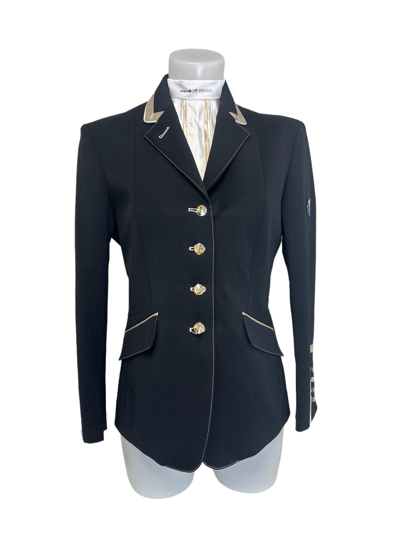 Sale Ladies Charlotte Short Jacket, Black & Champagne