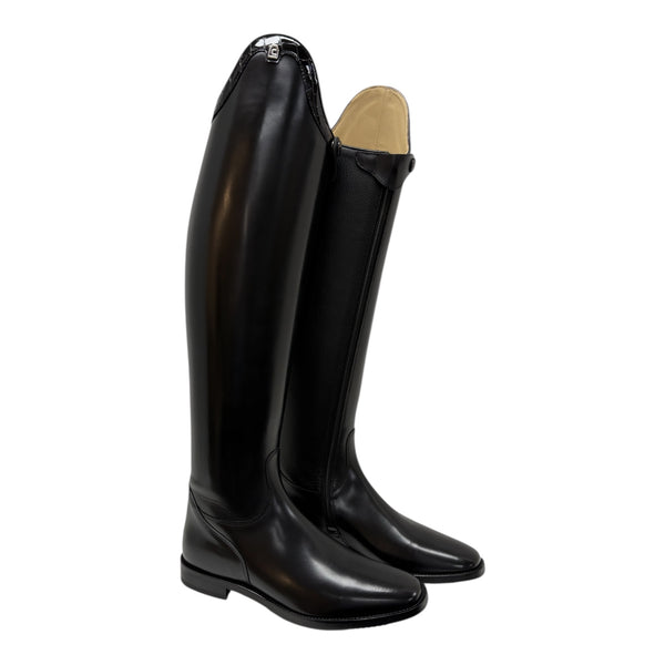 Black Semi Patent Competition Boot UK size 6