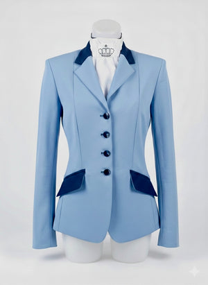 Ladies Charlotte Short Jacket - Baby Blue with Royal - RTW