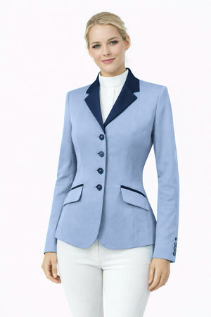 Ladies Charlotte Short Jacket - Baby Blue with Royal - RTW
