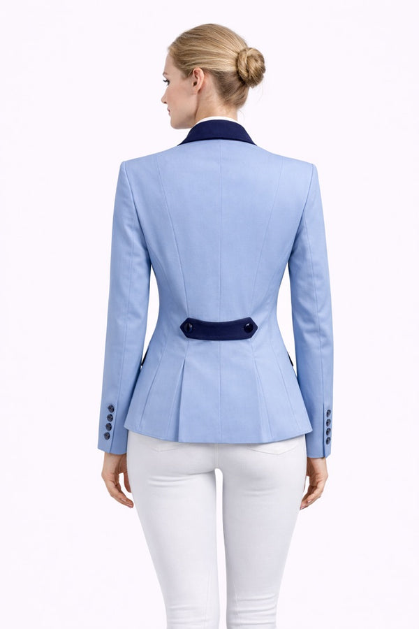 Ladies Charlotte Short Jacket - Baby Blue with Royal - RTW