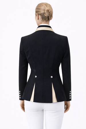 Ladies Charlotte Short Jacket, Black & Champagne