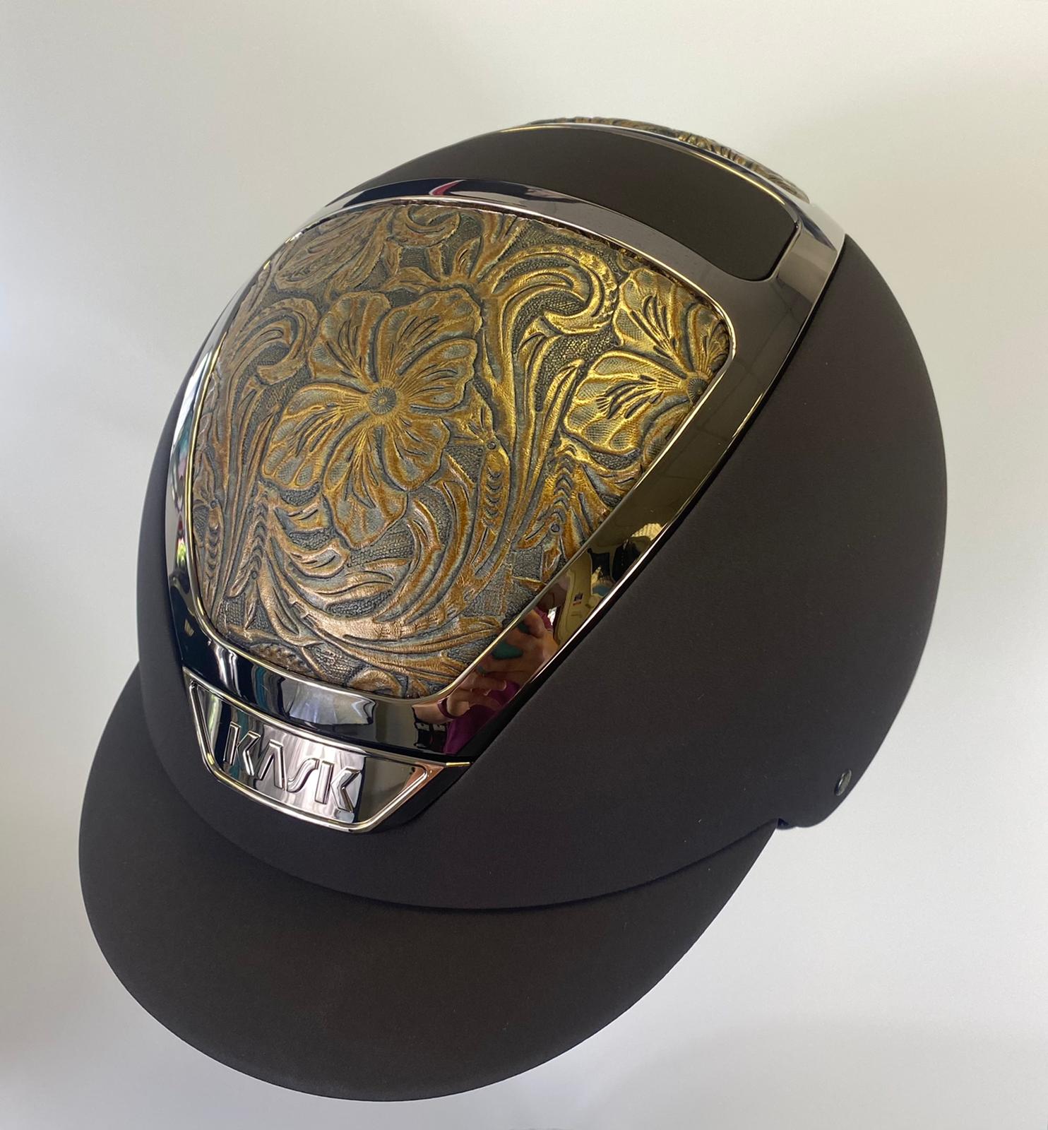 Kask Helmet, Matt Brown with Equiclass Leather Aerator