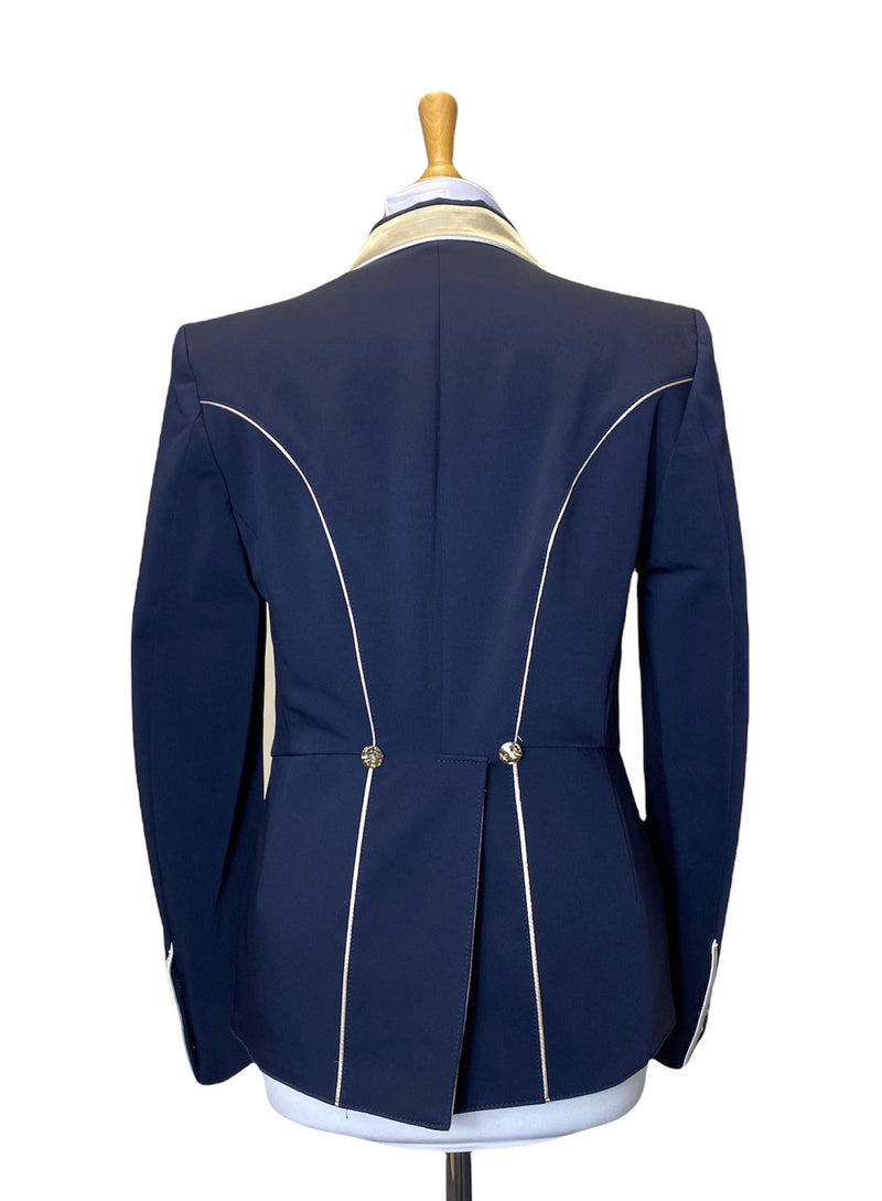 Ladies Catherine Short Tailcoat, Navy & Champagne