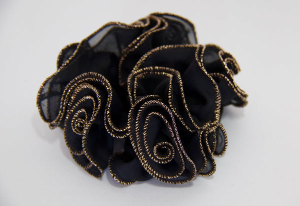 Chiffon Flower Scrunchie