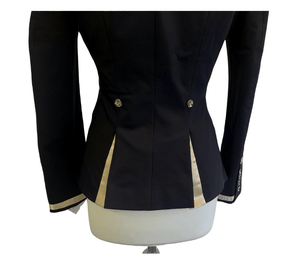 Ladies Charlotte Short Jacket, Black & Champagne - Custom Measurements