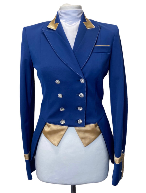 Ladies Catherine Short Tailcoat, Classic Blue & New Gold