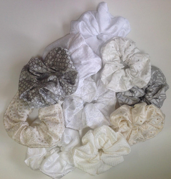 Brocade Scrunchies.  To match our Stocks