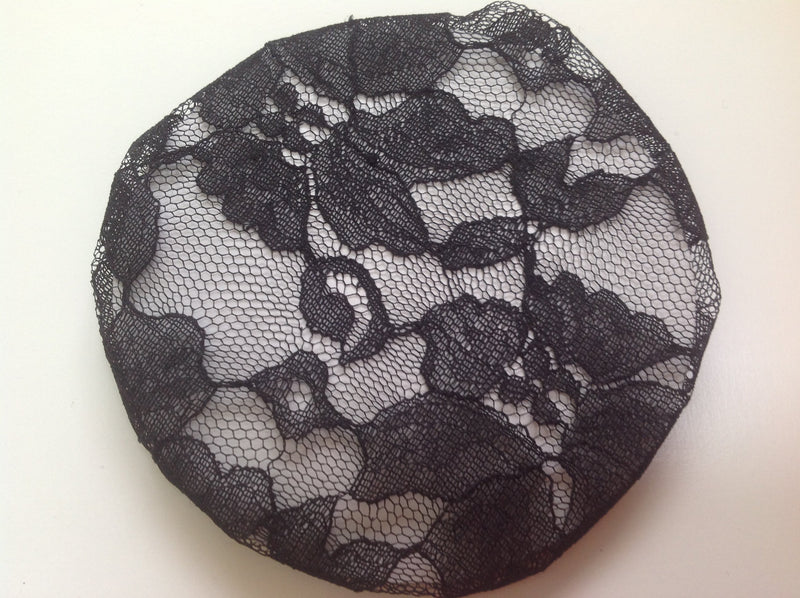Black Lace flower fine bun net